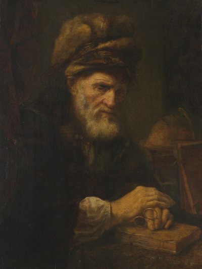 Vieil homme avec un bonnet de fourrure, 1650-60 - Karel van der Pluym