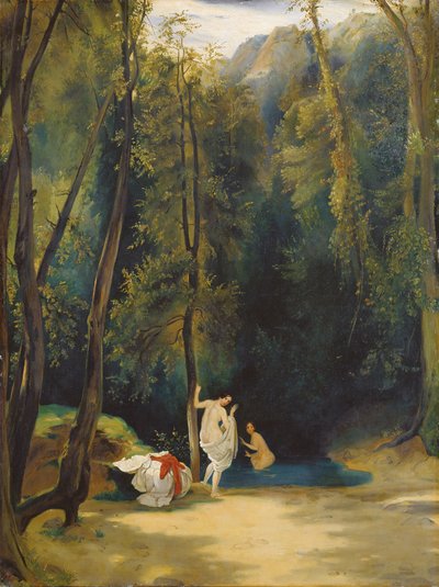 Femmes se baignant dans le parc de Terni, vers 1828-29 - Karl Blechen