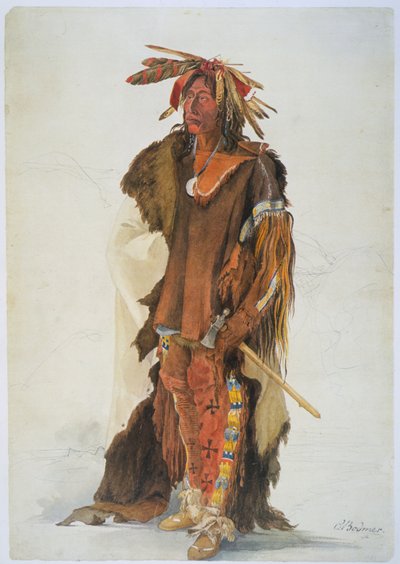 Wahk-ta-Ge-Li. Un guerrier Sioux - Karl Bodmer