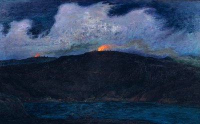 Feux de la Saint-Jean par temps orageux - Karl Fredrick Nordstrom
