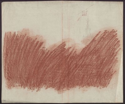 Application plane de sanguine pour décalquer la représentation au recto - Karl Friedrich Schinkel