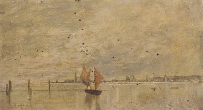 Pièce de mer : Venise (huile sur toile sur carton) - Karl Heffner