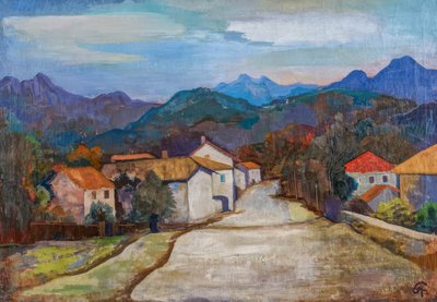 Rue de village au Tessin - Karl Hofer