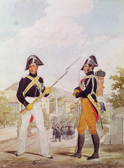 Officiers de police de la Garde des Consuls en uniforme - Karl Loeillot Hartwig
