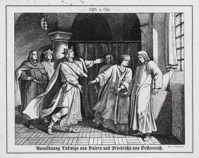 Réconciliation de Louis de Wittelsbach et de Frédéric de Habsbourg - Karl Ludwig Adolf Ehrhardt