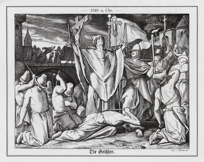 Les Flagellants pendant la peste noire - Karl Ludwig Adolf Ehrhardt
