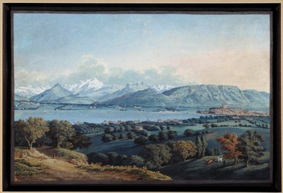 Vue de Genève avec le lac Léman et le Mont Blanc - Karl Ludwig Hackert