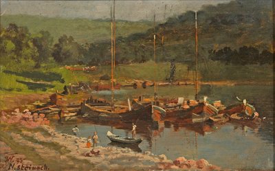 Karl Weysser - Bateaux à Neckarsteinach, 1893 - Karl Weysser