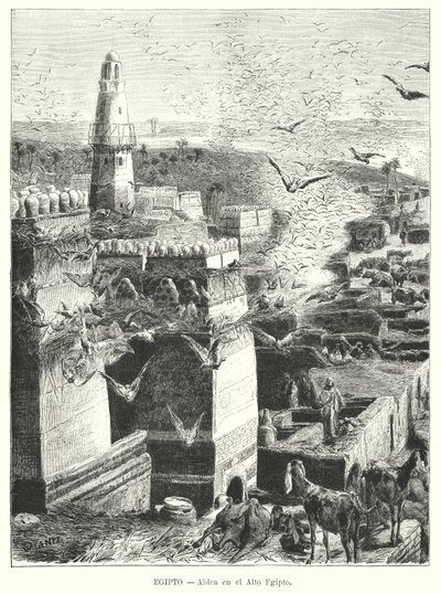 Village en Haute-Égypte - Karl Wilhelm Gentz