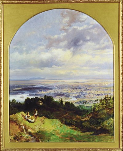 Blick auf Wien - Vienne vers 1860 ... (peinture sur toile) - Karl the Elder Schweninger