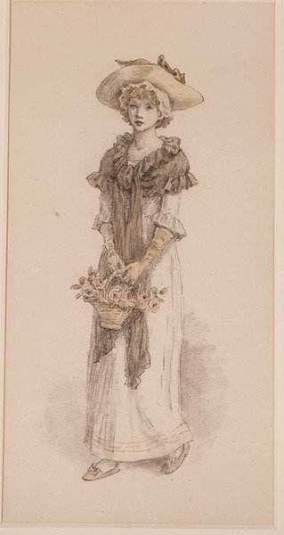 Un panier de roses - Kate Greenaway