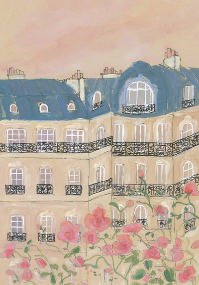 Coucher de soleil sur les immeubles de Paris - Katharina Puritscher