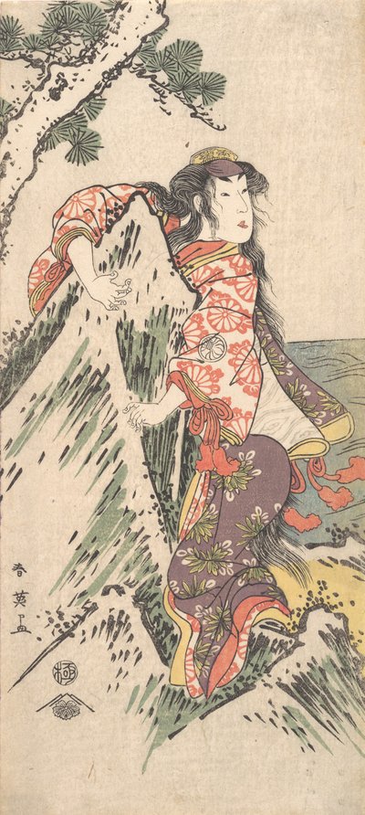 Acteur de Kabuki Segawa Kikunojo III dans un rôle féminin, 1788 - Katsukawa Shun