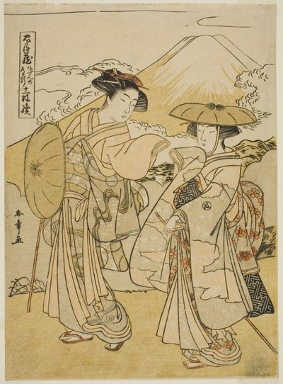 Acte huit : Voyage nuptial, de la pièce "Trésor des loyaux vassaux" - Katsukawa Shunsho