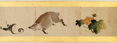 Rouleau de main avec images diverses, période Edo, 1839 (détail) - Katsushika Hokusai