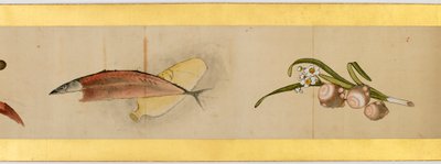 Rouleau de main avec images diverses, période Edo, 1839 (détail) - Katsushika Hokusai