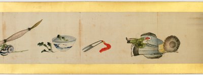 Rouleau de main avec images diverses, période Edo, 1839 (détail) - Katsushika Hokusai