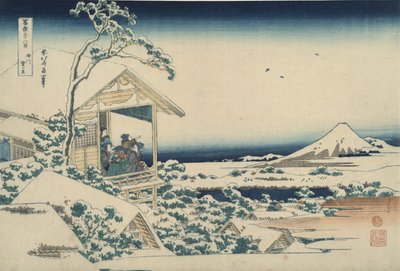Le mont Fuji vu depuis Koishikawa par un matin enneigé, tiré de la série « Les trente-six vues du mont Fuji » - Katsushika Hokusai
