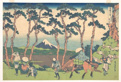 Hodogaya sur le Tōkaidō (Tōkaidō Hodogaya), tiré de la série « Les trente-six vues du mont Fuji » (Fugaku sanjūrokkei) - Katsushika Hokusai