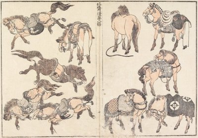 Chevaux - Katsushika Hokusai