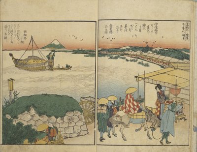 Livre illustré des vues des deux rives de la rivière Sumida - Katsushika Hokusai