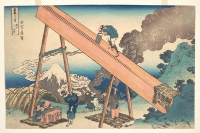 Dans les montagnes de la province de Tōtomi (Tōtomi sanchū), tiré de la série « Les trente-six vues du mont Fuji » (Fugaku sanjūrokkei) - Katsushika Hokusai