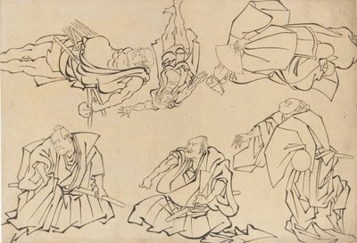 Acteurs de Kabuki, fin du 18e-début du 19e siècle - Katsushika Hokusai