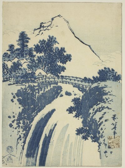 Paysage avec cascade, d