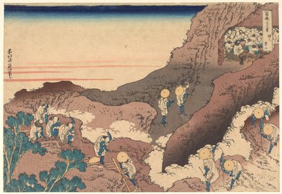« Pèlerins gravissant le sommet », tiré de la série « Les trente-six vues du mont Fuji » - Katsushika Hokusai