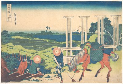 Senju, dans la province de Musashi (Bushū Senju), tiré de la série « Les trente-six vues du mont Fuji » (Fugaku sanjūrokkei) - Katsushika Hokusai