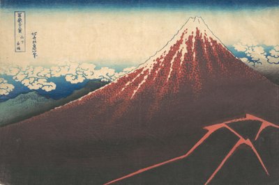 Tempête sous le mont Fuji, de la série Trente-six vues du mont... - Katsushika Hokusai