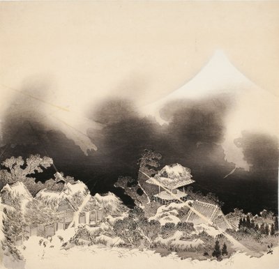 Tempête dans les montagnes - Katsushika Hokusai