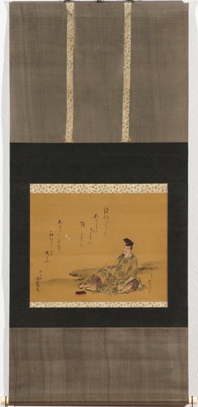 Le poète divin Kakinomoto no Hitomaro - Katsushika Hokusai