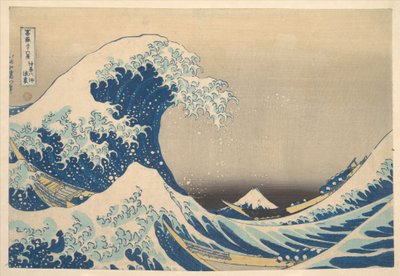 « Sous la vague au large de Kanagawa » (Kanagawa oki nami ura), également connu sous le nom de « La Grande Vague », tiré de la série « Les trente-six vues du mont Fuji » (Fugaku sanjūrokkei) - Katsushika Hokusai