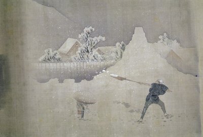 Vue du mont Fuji, du rouleau peint des Douze Vues du mont Fuji - Katsushika Hokusai
