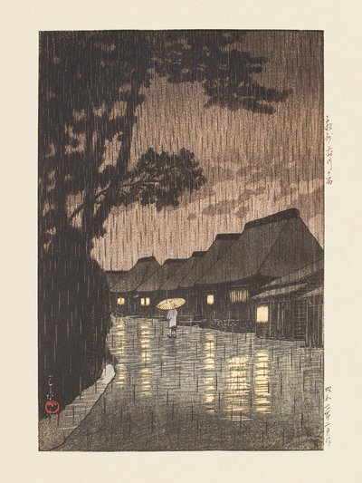 Soshu Maekawa No Ame (Pluie à Maekawa, province de Sagami) (1932) - Kawase Hasui