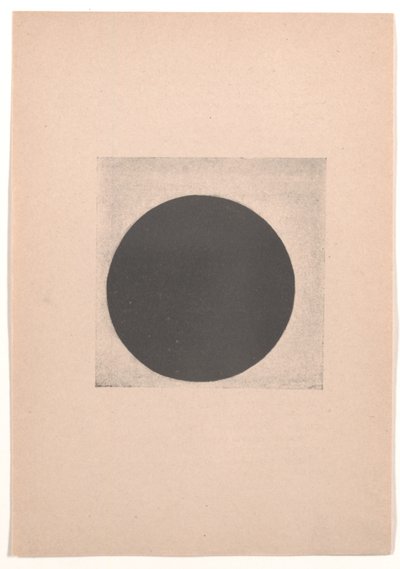 Cercle noir pour "Du cubisme et du futurisme au suprématisme : Un nouveau réalisme en peinture" - Kazimir Severinovich Malevich