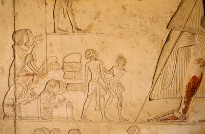 Relief de la tombe de Horemheb; représente des scribes enregistrant des prisonniers, 2003 - Kenneth Garrett