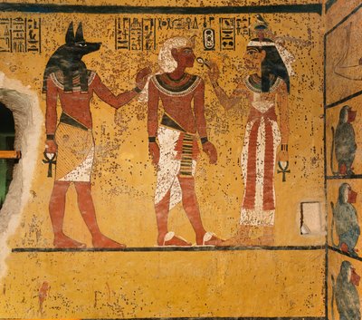 Peinture murale dans la tombe du roi Toutankhamon; Égypte; Nouvel Empire; Toutankhamon; Vallée des Rois - Kenneth Garrett
