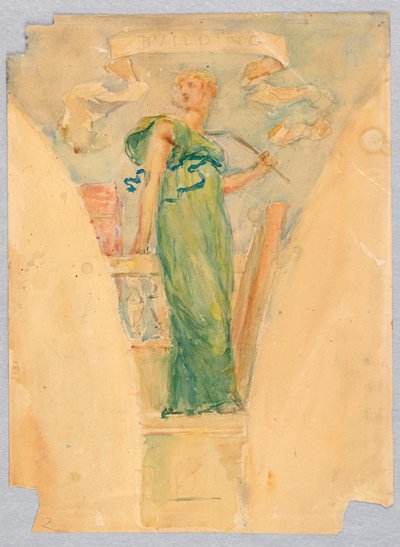 Personnification de "Construction," étude pour le Dôme du Bâtiment des Manufacturiers, Exposition universelle de Chicago, IL - Kenyon Cox