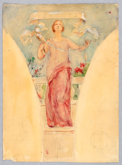 Personnification de "Textiles," étude pour le dôme du bâtiment des fabricants, Exposition universelle de Chicago, IL - Kenyon Cox