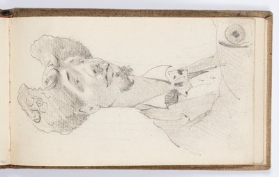 Page de carnet de croquis : Caricature de Carolus-Duran - Kenyon Cox