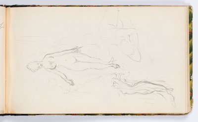 Page de carnet de croquis : Figures féminines nues - Kenyon Cox
