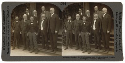 "Booker T. Washington et des invités de marque, Tuskegee Institute, Alabama", avril 1906 (photo) - Keystone View Company