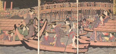Se rafraîchir à Ryogoku à Edo, début-milieu du 19ème siècle - Kikugawa Eizan