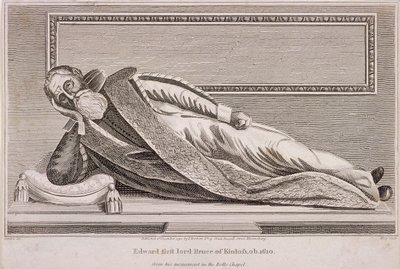 Monument à Sir Edward Bruce dans la Rolls Chapel, Chancery Lane, Londres, 1794 - King