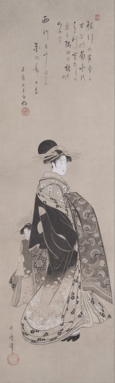 Courtisane en procession - Kitagawa Utamaro