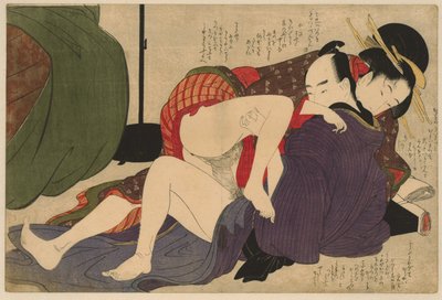 Geisha et son amant - Kitagawa Utamaro