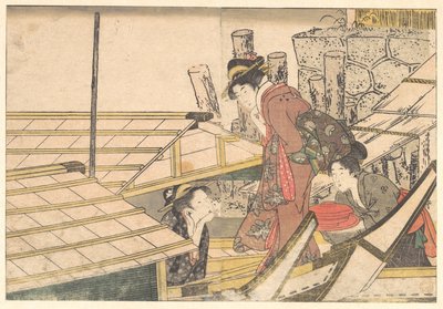 Des filles montant à bord d