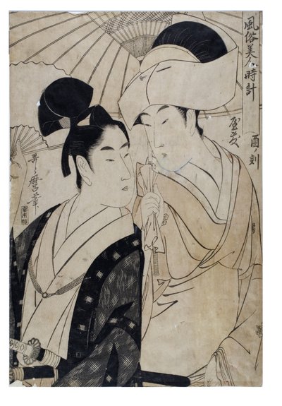 Heure du coq de la série Coutumes des beautés par heure - Kitagawa Utamaro